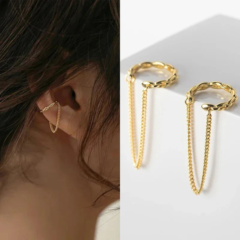 Fashionable No-Piercing Ear Cuff Earrings for Women Stylish Clip-On Earcuffs Jewelry Gift - Buzzastore