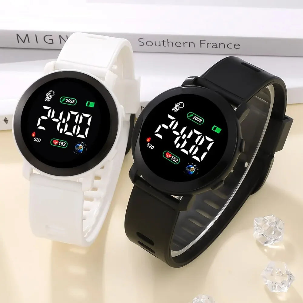 LED Digital Couple Watches for Men Women - Sports Army Military Silicone Electronic Clock Reloj Hodinky - Buzzastore