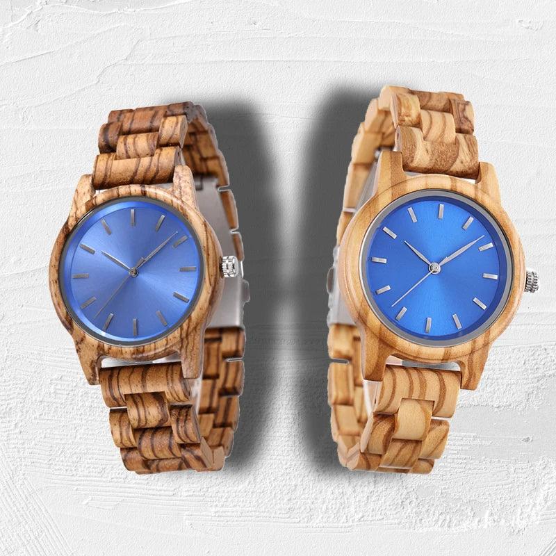 Handmade Vintage Wooden Quartz Watch for Men - Stylish Customizable Natural Wood Design - Buzzastore