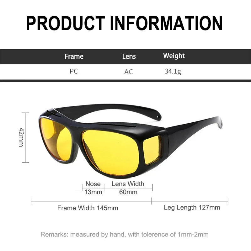 Night Vision Driving Goggles - Anti-Glare Sunglasses for Safe Car Travel - 2024 Edition - Buzzastore