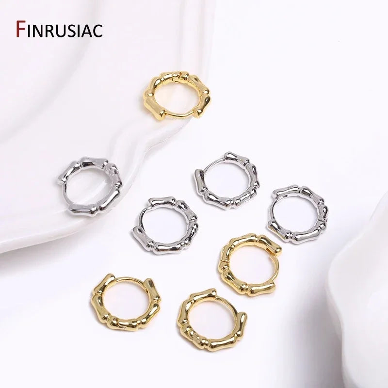 Gold Plated Brass Circle Hoop Earrings for Women - Simple Fashion Jewelry for Parties Gifts - Buzzastore