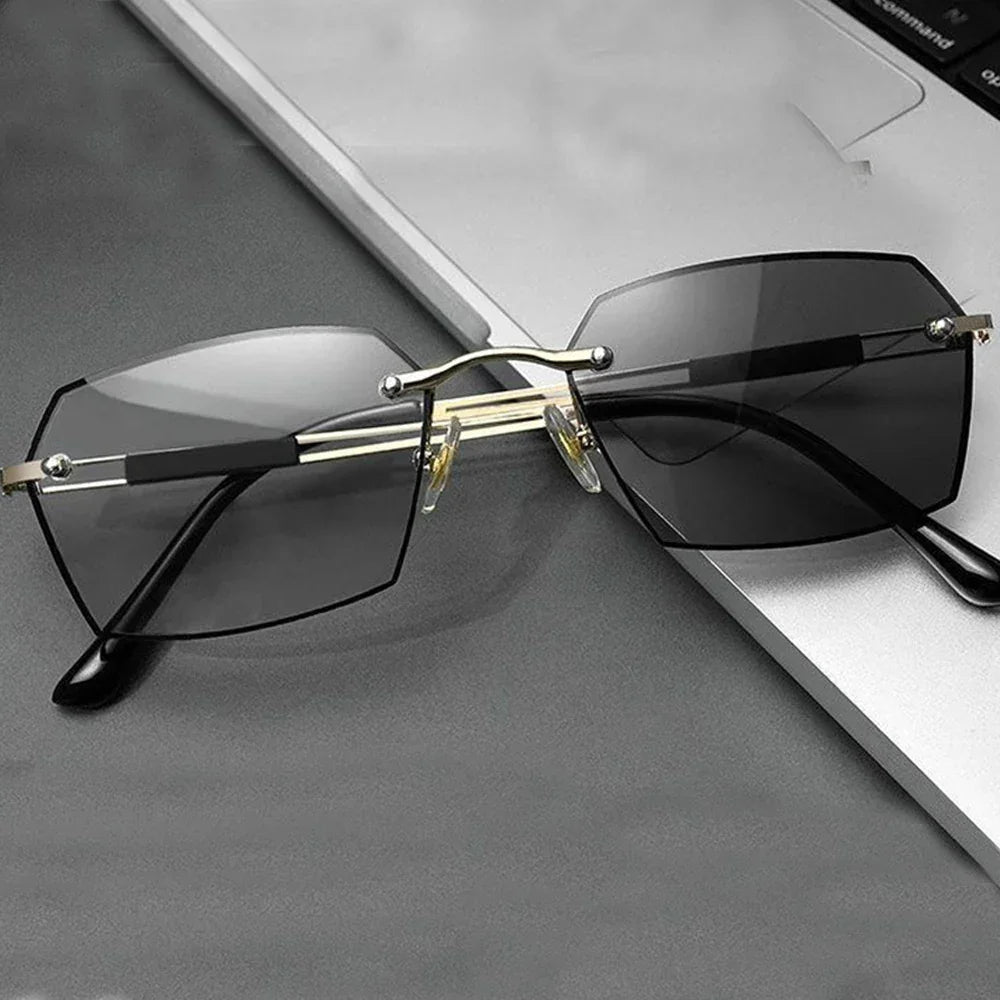 Photochromic Mens Driving Glasses - Ultra-Light Anti Blue Light Slim Frame Chameleon Sunglasses - Buzzastore