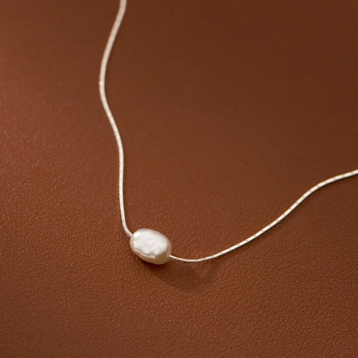 Elegant 925 Silver Chain Pearl Necklace for Women - Fashion Jewelry for Girls - Buzzastore