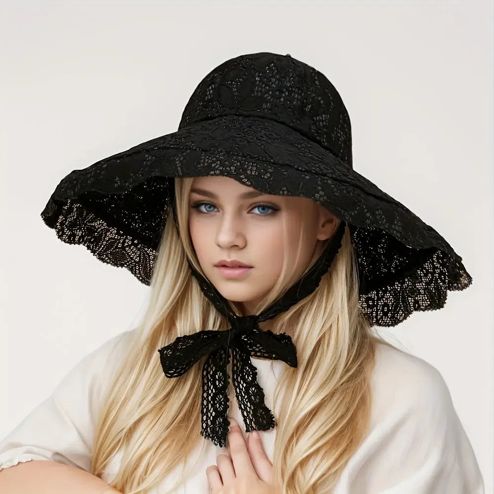 Classic Womens Sun Hat - Stylish Wide Brim UV Protection for Summer - Buzzastore