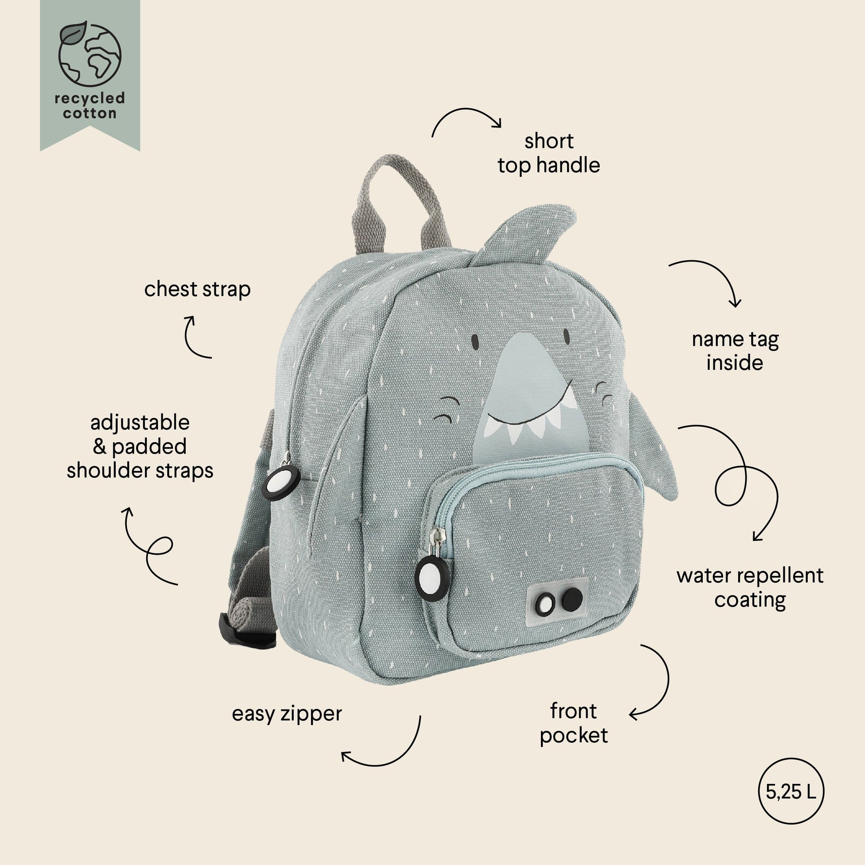 Kids Backpack Teddy - Brown