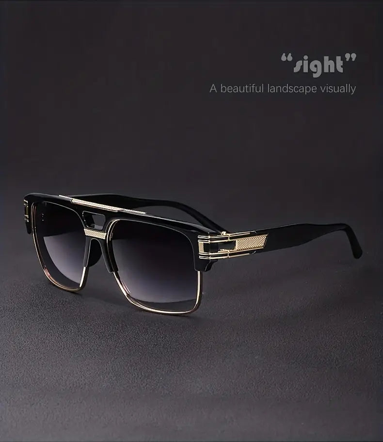1pc Men’s New Outdoor Fishing Driving Large Frame Fashion Glasses Ideal choice for Gifts