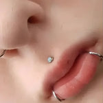 Pierced face.