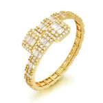 Gold and diamond bracelet.