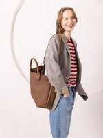 MIGLE Leather Handbag - Cappuccino