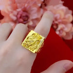 Gold dragon ring.