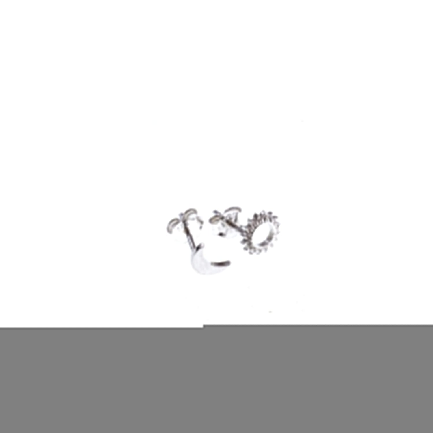 Moon and Sun Stud Earrings