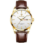 Luxury Waterproof Couples Watch for Men and Women - Quartz Calendar Timepiece with Leather Strap - Buzzastore