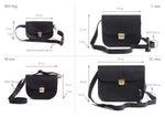 Natural Leather Saddle Bag Large – Black