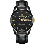 Luxury Waterproof Couples Watch for Men and Women - Quartz Calendar Timepiece with Leather Strap - Buzzastore