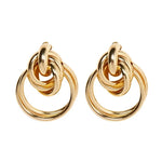Pair of gold-tone knot earrings.