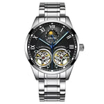 Silver-banded automatic watch from AILANG, a stylish men’s jewelry accessory