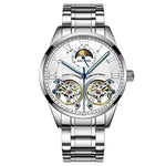 Silver-toned automatic watch from AILANG, a stylish men’s jewelry accessory