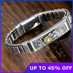 Silver dragon bracelet.