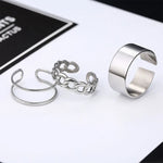 Stainless Steel Hip Hop Ring for Men Women - Adjustable Punk Minimalist Fashion Jewelry - Buzzastore