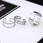 Stainless Steel Hip Hop Ring for Men Women - Adjustable Punk Minimalist Fashion Jewelry - Buzzastore