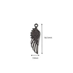 Mens Feather Pendant Necklace in Stainless Steel with Twisted Chain - Buzzastore