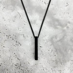 Stainless Steel Rectangle Pendant Necklace for Men - Stylish Fashion Accessory - Buzzastore