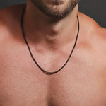 Stainless Steel Rectangle Pendant Necklace for Men - Stylish Fashion Accessory - Buzzastore