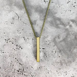 Stainless Steel Rectangle Pendant Necklace for Men - Stylish Fashion Accessory - Buzzastore