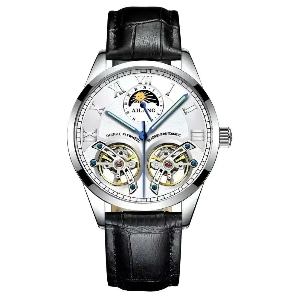 AILANG Mens Automatic Watch with Leather Band - Stylish Accessories for Any Occasion - Buzzastore
