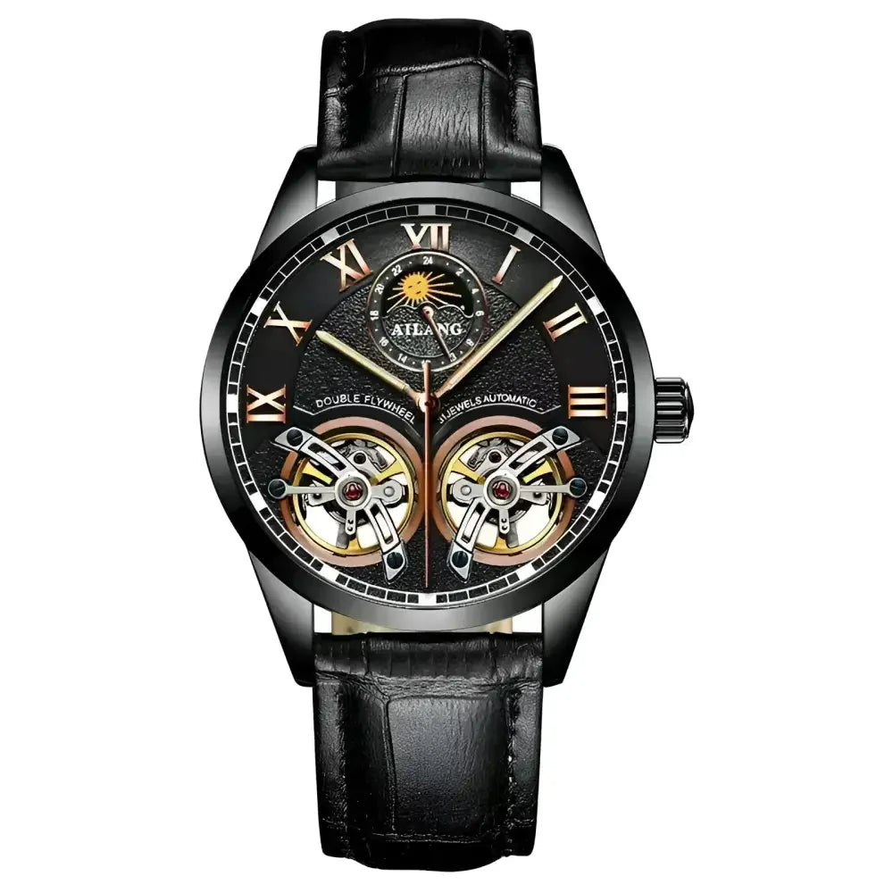 AILANG Mens Automatic Watch with Leather Band - Stylish Accessories for Any Occasion - Buzzastore
