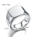 Mens Steel Round Finger Ring - Classic Style for Everyday Wear - Buzzastore