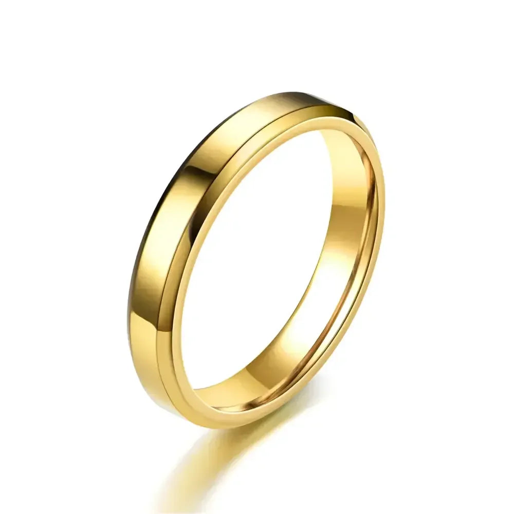 Mens Steel Round Finger Ring - Classic Style for Everyday Wear - Buzzastore
