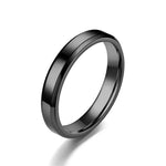 Mens Steel Round Finger Ring - Classic Style for Everyday Wear - Buzzastore