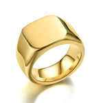 Mens Steel Round Finger Ring - Classic Style for Everyday Wear - Buzzastore