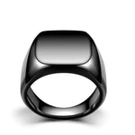 Mens Steel Round Finger Ring - Classic Style for Everyday Wear - Buzzastore