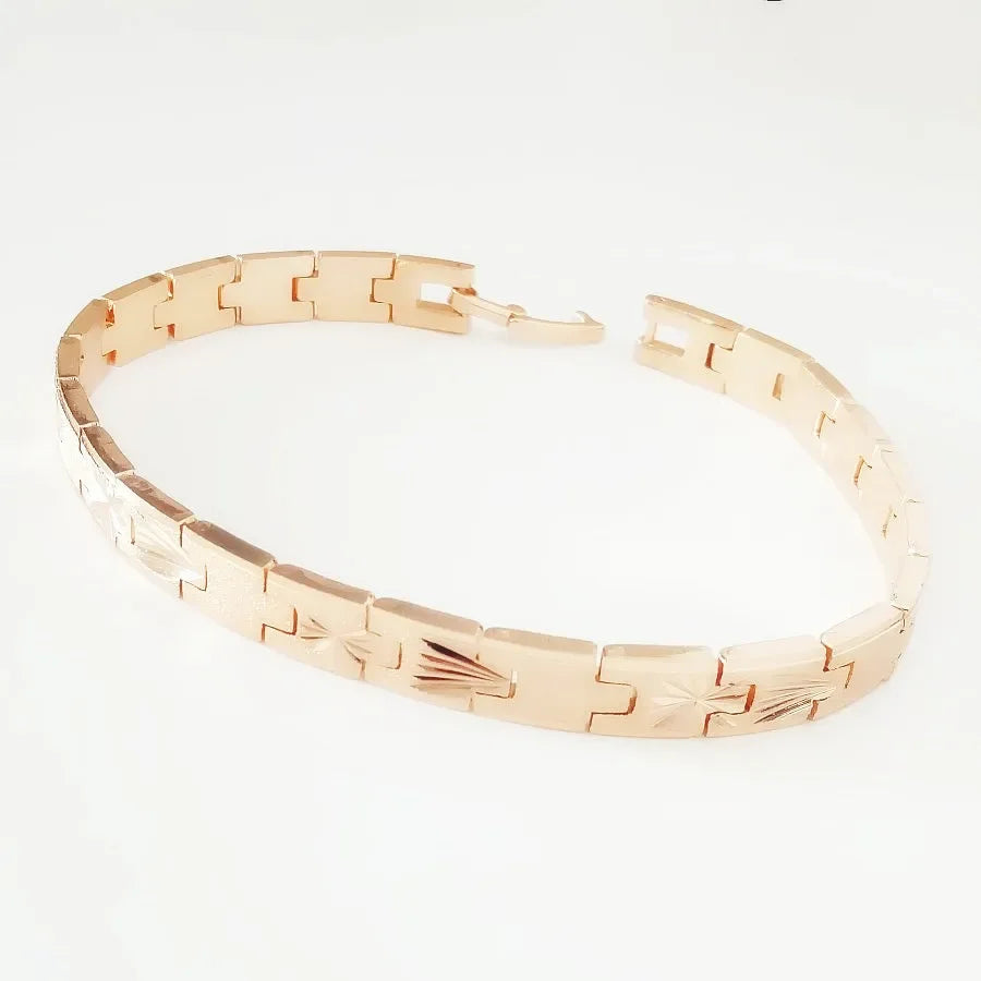 Luxury Mens Link Bracelet - 19CM Long 6MM Wide Handcrafted Catenary Design - Buzzastore