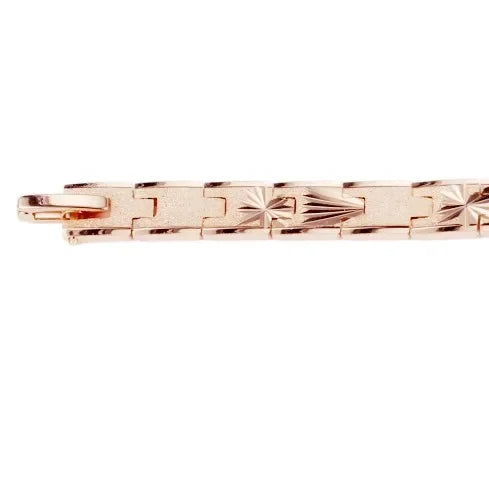 Luxury Mens Link Bracelet - 19CM Long 6MM Wide Handcrafted Catenary Design - Buzzastore