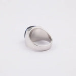 Mens Sterling Silver Ring with Sapphire Accent - Elegant Jewelry for Every Occasion - Buzzastore