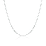 Wholesale Men's 925 Sterling Silver Necklace 2/4/6/8/10/12MM 40-75cm Chain Lobster Clasp Man Boy Women Engagement Jewelry - Buzzastore