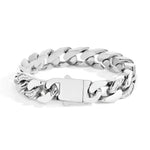 NUOYA Mens Gold Stainless Steel Cuban Link Bracelet - Stylish Durable Accessory - Buzzastore