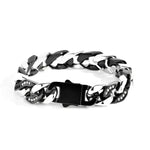 NUOYA Mens Gold Stainless Steel Cuban Link Bracelet - Stylish Durable Accessory - Buzzastore