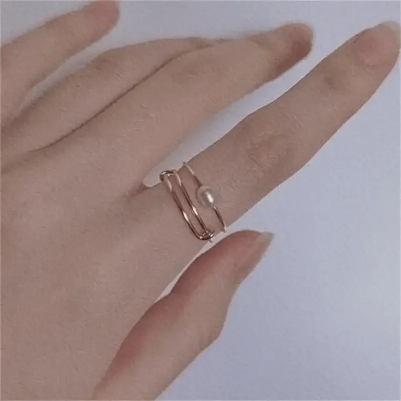 14k Gold Filled Solitaire Pearl Ring - Elegant Minimalist Jewelry - Buzzastore