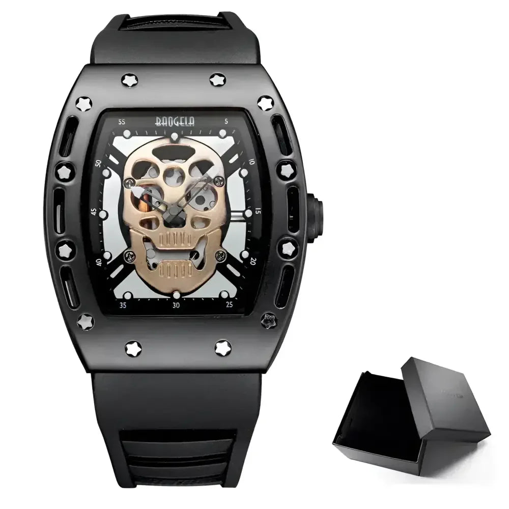 Luminous Skeleton Skull Quartz Watch for Men - BAOGELA Fashion Timepiece - Buzzastore