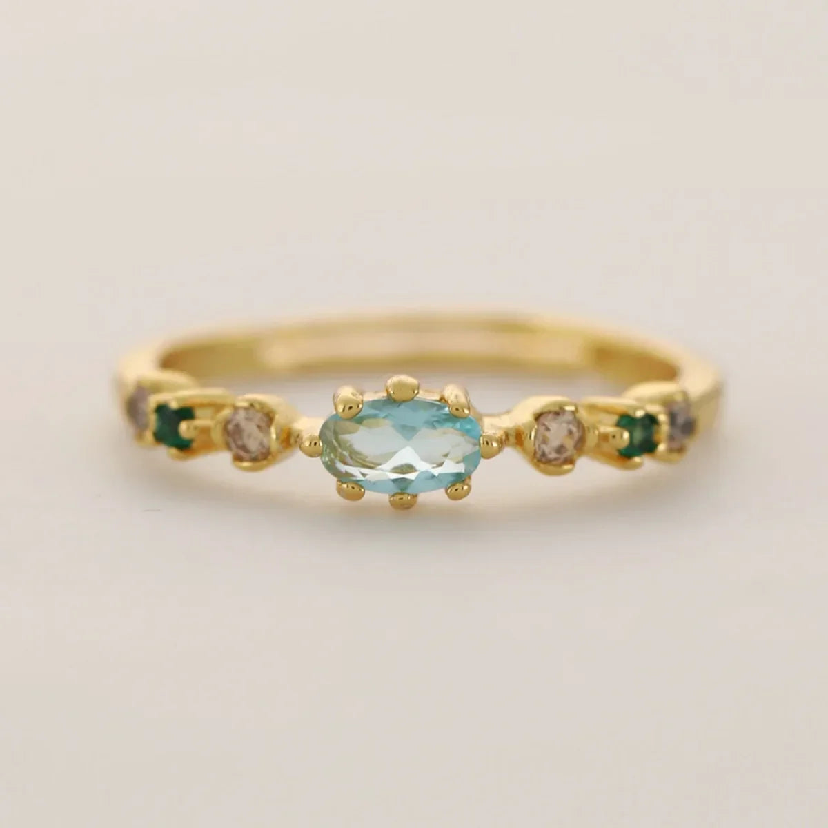 S925 Sterling Silver Womens Ring with Sparkling Zircon Inlay 18k Gold Plating - Elegant Gift Jewelry - Buzzastore