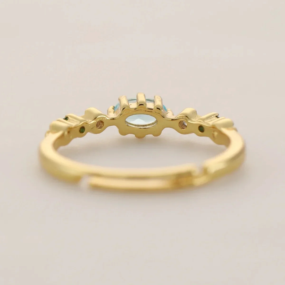 S925 Sterling Silver Womens Ring with Sparkling Zircon Inlay 18k Gold Plating - Elegant Gift Jewelry - Buzzastore