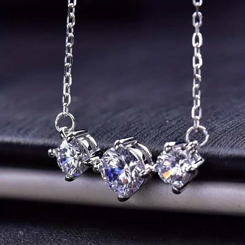 925 Sterling Silver Classic Collarbone Necklace - Elegant Womens Jewelry - Buzzastore
