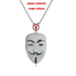 V for Vendetta Hip Hop Necklace by KeloKang - Stylish Accessory for Fans - Buzzastore