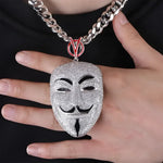 V for Vendetta Hip Hop Necklace by KeloKang - Stylish Accessory for Fans - Buzzastore