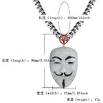 V for Vendetta Hip Hop Necklace by KeloKang - Stylish Accessory for Fans - Buzzastore