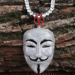 V for Vendetta Hip Hop Necklace by KeloKang - Stylish Accessory for Fans - Buzzastore